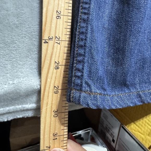 Lucky Brand Straight Leg Jeans Men's 34 Blue Washed USA Made Y2K 5 Pocket Design - Picture 7 of 8